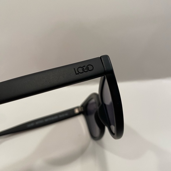 LOGO by Lori Goldstein Black Matte Sunglasses w/Case - Picture 10 of 12